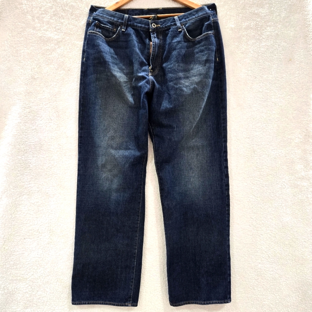Lucky Brand Dingarees by Gene Montesano Men's Blue Straight Leg Jeans